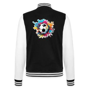 Soccer / Game / Ball / Field / Shooting - College Sweat Jacket - black/white - Back - Marisol (170cm)