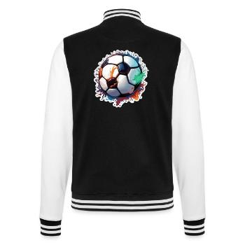 Soccer / Game / Ball / Field / Shooting - College Sweat Jacket - black/white - Back - Marisol (170cm)