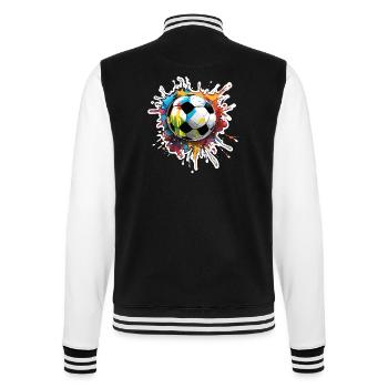 Soccer / Game / Ball / Field / Shooting - College Sweat Jacket - black/white - Back - Marisol (170cm)