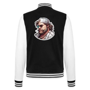 Type / Guy / Man / Male / Beard / Portrait - College Sweat Jacket - black/white - Back - Marisol (170cm)