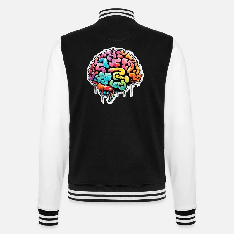 Cerveau / Connaissance / Intelligence / Intelligent / Penser - Veste Teddy - noir/blanc