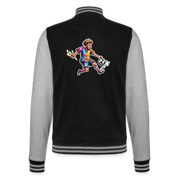 Footballer / Soccer / Pitch / Team - College Sweat Jacket - black/heather grey - Back - Marisol (170cm)