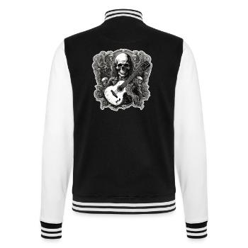 Rock n roll / Guitare / Musique / Instrument - Veste Teddy - noir/blanc - Dos - Marisol (170cm)
