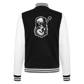 Rock n roll / Guitare / Musique / Instrument - Veste Teddy - noir/blanc - Dos - Marisol (170cm)