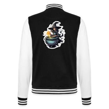 Witch / Magic / Witch Ritual / Fairy Tale / Spell - College Sweat Jacket - black/white - Back - Marisol (170cm)