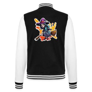 Witch / Magic / Witch Ritual / Fairy Tale / Spell - College Sweat Jacket - black/white - Back - Marisol (170cm)
