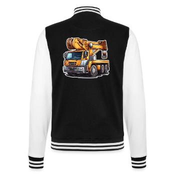 Crane / construction site / winch / crane system - College Sweat Jacket - black/white - Back - Marisol (170cm)