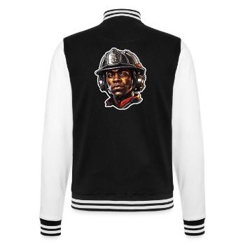 Pompier/Incendie/Incendie/Extinction/Héros - Veste Teddy - noir/blanc - Dos - Marisol (170cm)