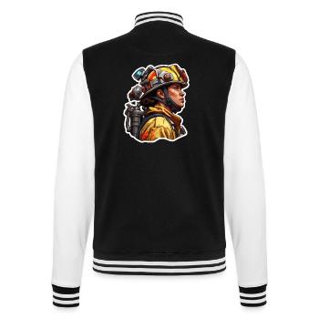 Pompier/Incendie/Incendie/Extinction/Héroïne - Veste Teddy - noir/blanc - Dos - Marisol (170cm)