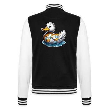 Canard en caoutchouc / canard en caoutchouc / eau / baignoire - Veste Teddy - noir/blanc - Dos - Marisol (170cm)