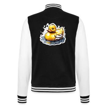Canard en caoutchouc / canard en caoutchouc / eau / baignoire - Veste Teddy - noir/blanc - Dos - Marisol (170cm)