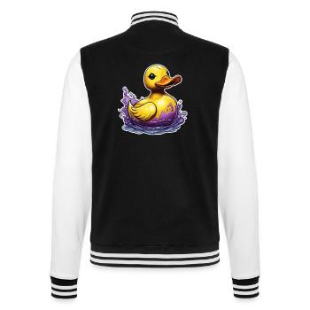Canard en caoutchouc / canard en caoutchouc / eau / baignoire - Veste Teddy - noir/blanc - Dos - Marisol (170cm)