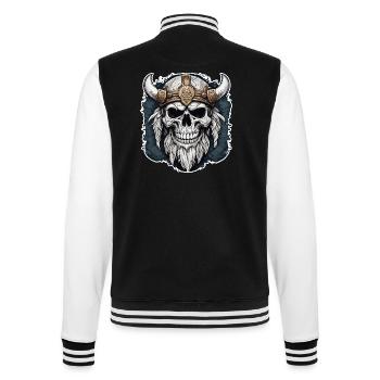 Wikinger / Thor / Odin / nordisch / keltisch - College-Sweatjacke - Schwarz/Weiß - Hinten - Marisol (170cm)