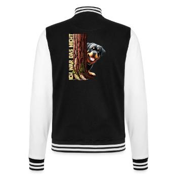 Hundewelt - Ich war das nicht (Rottweiler-Edition) - College-Sweatjacke - Schwarz/Weiß - Hinten - Marisol (170cm)