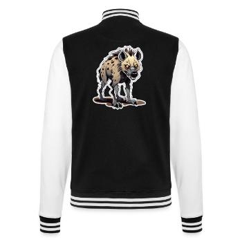 Hyena / Africa / Safrai / Zoo / Wildis / Animal - College Sweat Jacket - black/white - Back - Marisol (170cm)