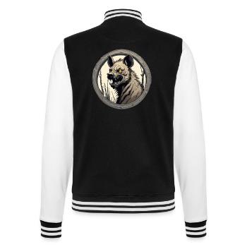 Hyena / Africa / Safrai / Zoo / Wildis / Animal - College Sweat Jacket - black/white - Back - Marisol (170cm)