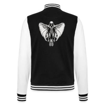 Mothman / Moth / Insect / Mythical Creature / Flutterer - College Sweat Jacket - black/white - Back - Marisol (170cm)