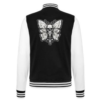 Motte / Tier / Insekt / Larve / Schädling - College-Sweatjacke - Schwarz/Weiß - Hinten - Marisol (170cm)