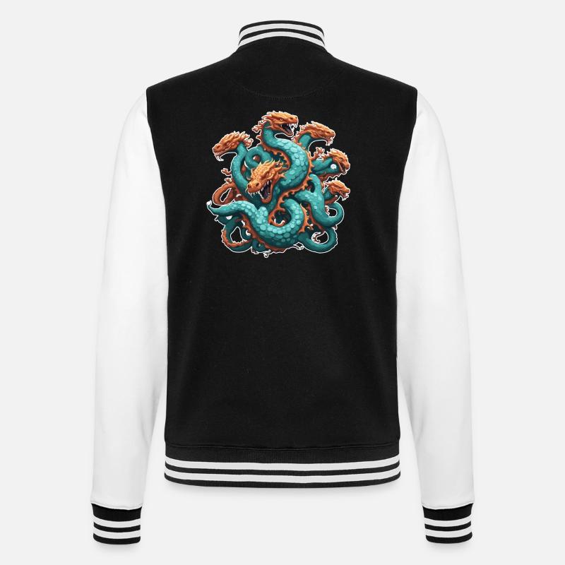 Hydre / Mythologie grecque / Serpent - Veste Teddy - noir/blanc