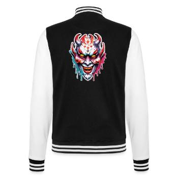 Masque Kabuki / Art japonais / Théâtre / Antiquité - Veste Teddy - noir/blanc - Dos - Marisol (170cm)