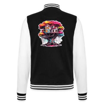 Cabane dans les arbres / Cime des arbres / Cabane dans les arbres / Aventure - Veste Teddy - noir/blanc - Dos - Marisol (170cm)