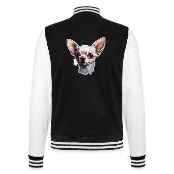 Chihuahua / small dog / animal / tiny / breed - College Sweat Jacket - black/white - Back - Marisol (170cm)
