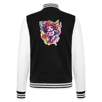 Cupid / Love / Arrow / Heart / Valentine's Day - College Sweat Jacket - black/white - Back - Marisol (170cm)