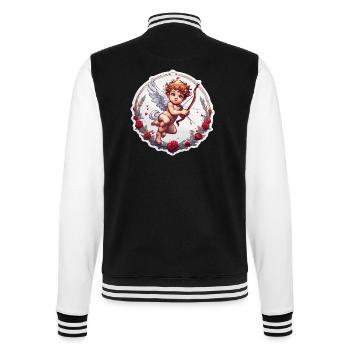 Cupid / Love / Arrow / Heart / Valentine's Day - College Sweat Jacket - black/white - Back - Marisol (170cm)
