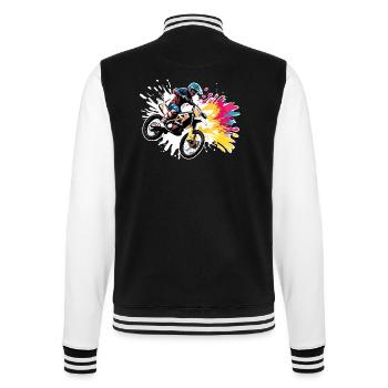 Motard / Motard / Motard / Deux-roues / Cross - Veste Teddy - noir/blanc - Dos - Marisol (170cm)