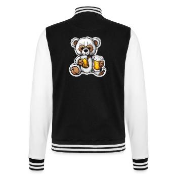 Teddybär / Kuscheltier / Stofftier / Geschenkidee - College-Sweatjacke - Schwarz/Weiß - Hinten - Marisol (170cm)