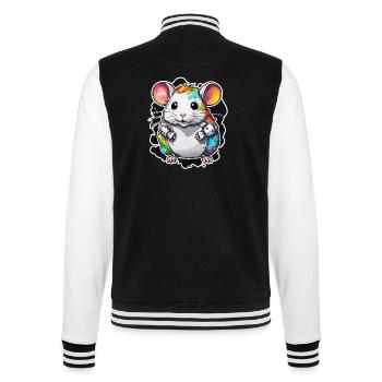 Robot Animal / AI / Mechanized Animals / Comic - College Sweat Jacket - black/white - Back - Marisol (170cm)