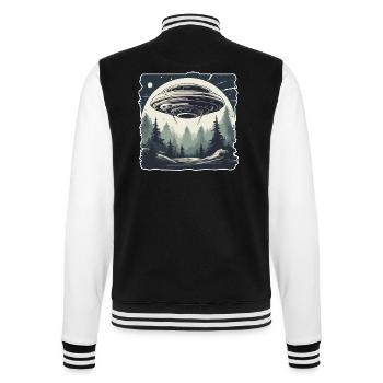Alien / Spaceship / UFO / Area 51 / All / Mars - College Sweat Jacket - black/white - Back - Marisol (170cm)