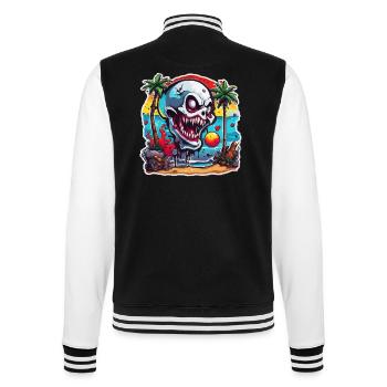 Vampire / Dracula / Bloodsucker / Halloween / Myth - College Sweat Jacket - black/white - Back - Marisol (170cm)