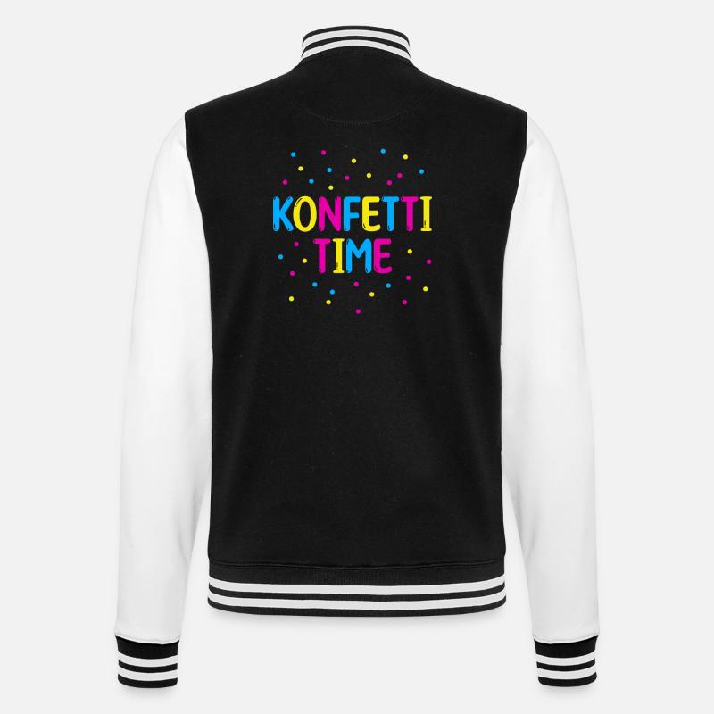 Konfetti time - College-Sweatjacke - Schwarz/Weiß