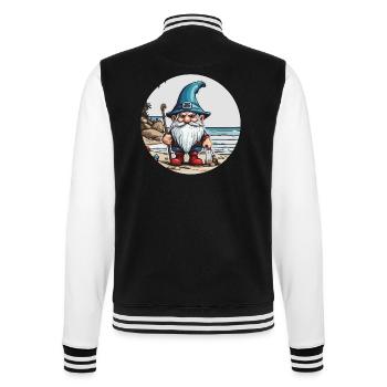 Gartenzwerg / Märchenland / Kobold / Gnom / Logo - College-Sweatjacke - Schwarz/Weiß - Hinten - Marisol (170cm)