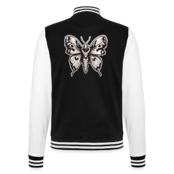 Papillon de nuit / animal / insecte / larve / ravageur - Veste Teddy - noir/blanc - Dos - Marisol (170cm)