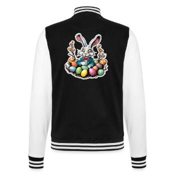 Easter Bunny / Easter / Eggs / Holidays / Easter - College Sweat Jacket - black/white - Back - Marisol (170cm)