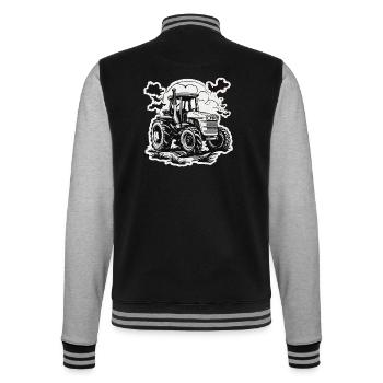 Tractor / Agriculture / Farmer / Field Work - College Sweat Jacket - black/heather grey - Back - Marisol (170cm)
