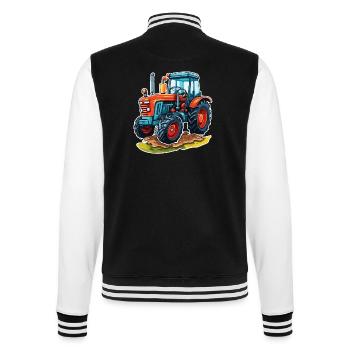 Tractor / Agriculture / Farmer / Field Work - College Sweat Jacket - black/white - Back - Marisol (170cm)