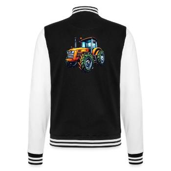Tractor / Agriculture / Farmer / Field Work - College Sweat Jacket - black/white - Back - Marisol (170cm)