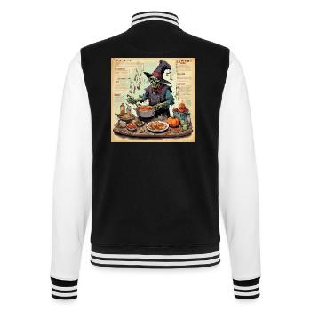 Hexenhandbuch / Zauberbuch / Halloween / Herbst - College-Sweatjacke - Schwarz/Weiß - Hinten - Marisol (170cm)