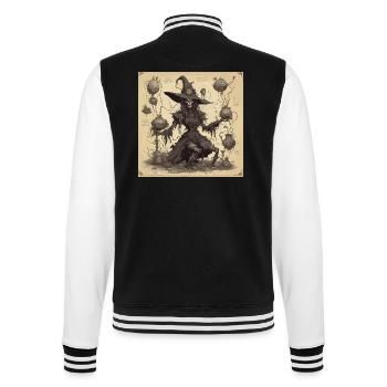 Hexenhandbuch / Zauberbuch / Halloween / Herbst - College-Sweatjacke - Schwarz/Weiß - Hinten - Marisol (170cm)