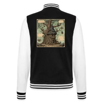 Hexenhandbuch / Zauberbuch / Halloween / Herbst - College-Sweatjacke - Schwarz/Weiß - Hinten - Marisol (170cm)