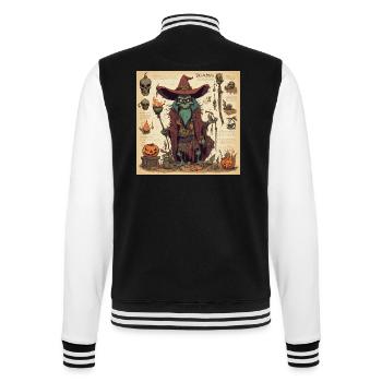 Hexenhandbuch / Zauberbuch / Halloween / Herbst - College-Sweatjacke - Schwarz/Weiß - Hinten - Marisol (170cm)