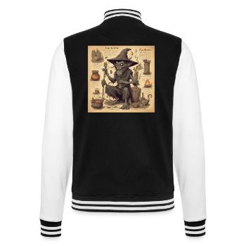 Hexenhandbuch / Zauberbuch / Halloween / Herbst - College-Sweatjacke - Schwarz/Weiß - Hinten - Marisol (170cm)