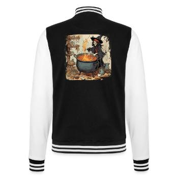 Hexenhandbuch / Zauberbuch / Halloween / Herbst - College-Sweatjacke - Schwarz/Weiß - Hinten - Marisol (170cm)