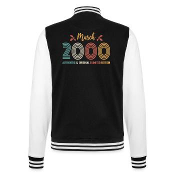March 2000 Anniversary March 2000 Retro - College Sweat Jacket - black/white - Back - Marisol (170cm)