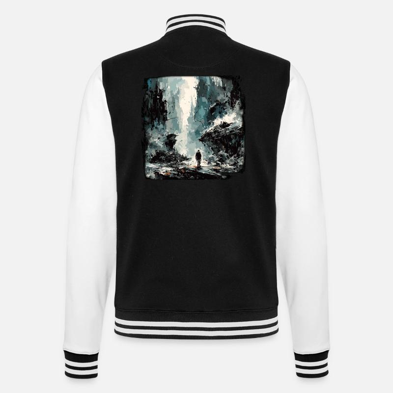 Apocalypse / Doomsday / Destruction / Anarchy - College Sweat Jacket - black/white