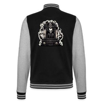 TV / Television / Analogue / Tube TV / Retro - College Sweat Jacket - black/heather grey - Back - Marisol (170cm)