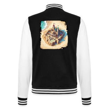 Sandcastle / Building / Playing / Castle / Holiday - College Sweat Jacket - black/white - Back - Marisol (170cm)